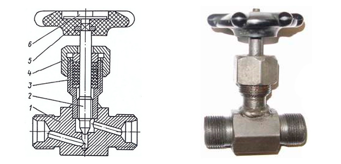 Needle globe valve 15s54bk steel spindle