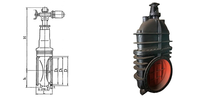 Задвижка чугунная клиновая 30ч925бр под редуктор или электропривод