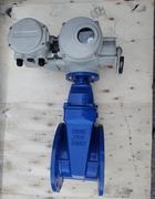 Задвижка чугунная 30ч539р, 30ч939р Ду 200 Ру 16 с обрезиненным клином в комплекте с электроприводом