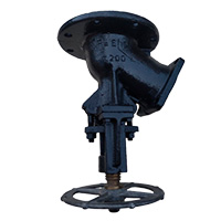 Вентиль 15ч47эм запорный угловой нижнего спуска эмалированный